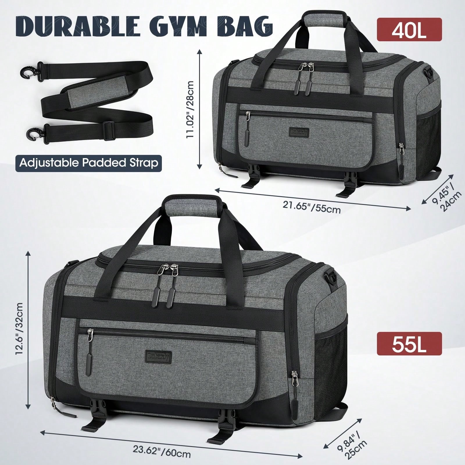 55L Sports Gym Duffel Bag For  - Men'S Shoes Water Resistant 评论和价格
