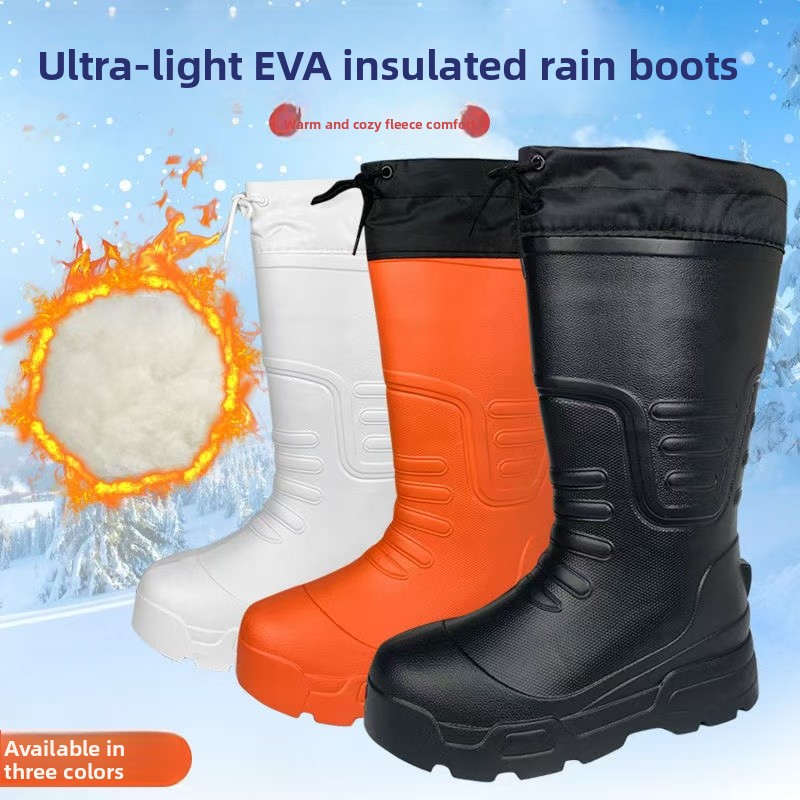 Thickened Cotton EVA Foam Rain - Men'S Shoes Water Resistant 评论和价格