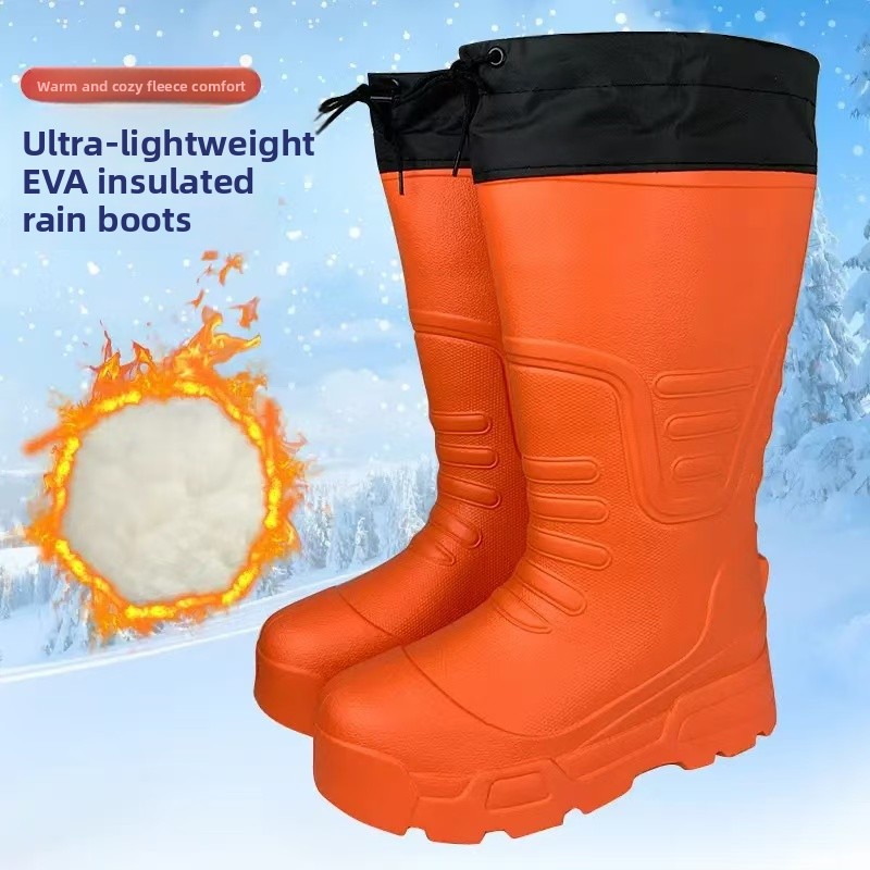 Thickened Cotton EVA Foam Rain - Men'S Shoes Water Resistant 评论和价格